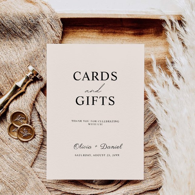 Sage Boho Bröllopskort och Gifts Sign Inbjudningar (Sage Boho Wedding Cards and Gifts Sign,)
