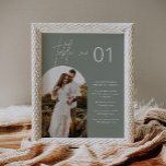 SAGE Boho Photo-Bordsnummer med Roligt Facts 8x10 Poster<br><div class="desc">SAGE-samlingen är färsk, modern och perfekt för bröllop eller firande-neutralt. Den har ett fantastiskt modernt skriptteckensnitt parat med en fantastisk grönt, som skapar ett utseende som är både rent och elegant. Denna samling är perfekt för par som vill skapa en känsla av naturskönhet och enkelhet på sin speciella dag. Den...</div>