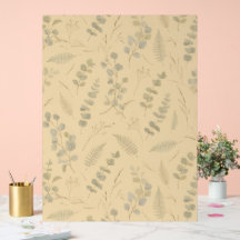 Sage Botanisk Eukalyptus Pressad Blomma Minimalist