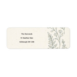 Sage Botaniskt Returadressetikett Returadress Etikett