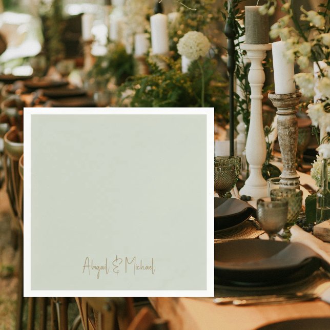 Sage Bröllop Cocktail Pappersservett (Skapare uppladdad)