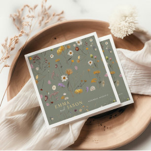 Sage Bröllop Napkins Pappersservett