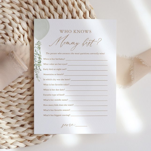 Sage-bubbla som känner till Mammans bästa babyvisn Inbjudningar (Skapare uppladdad)