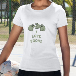 Sage Bubble Frogs - I Kärlek Frogs - redigerbar. T Shirt