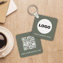 Sage Business Company Promoting Logotyp QR-kod Nyckelring