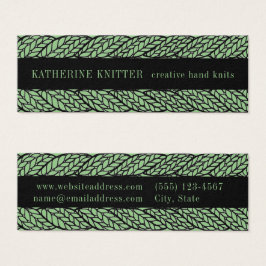 SAGE CABLE KNIT 3x1 Mini Visitenkort Litet Visitkort
