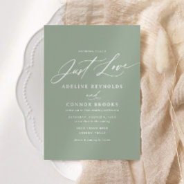 Sage Calligraphy Ingenting Finare Just Kärlek Bröl Inbjudningar
