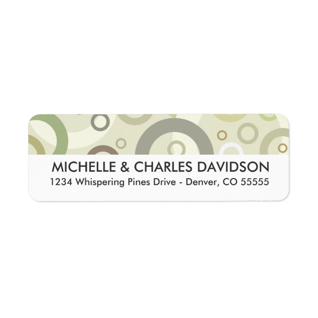 Sage Circles Customized Returetiketters Returadress Etikett (Framsidan)