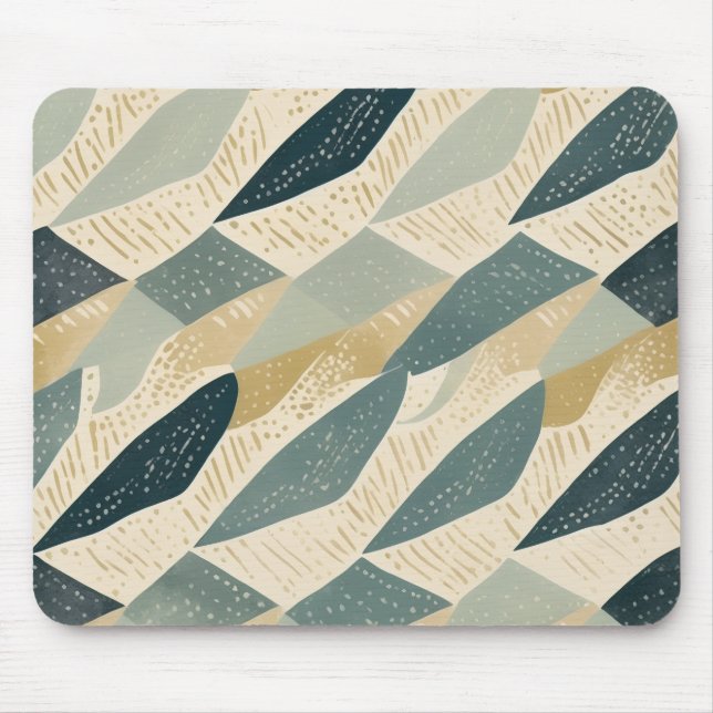 Sage Coastal Batik Parang Inspirerad Geometrisk Musmatta (Framsidan)