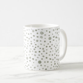 Sage Confetti Watercolor Dots Classic Mugg