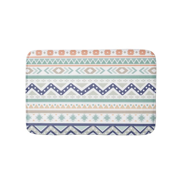 Sage & Coral Native American Mönster Badrumsmatta (Framsidan)