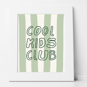 Sage Crème Randig Cool Kids Club Retro Barn Poster