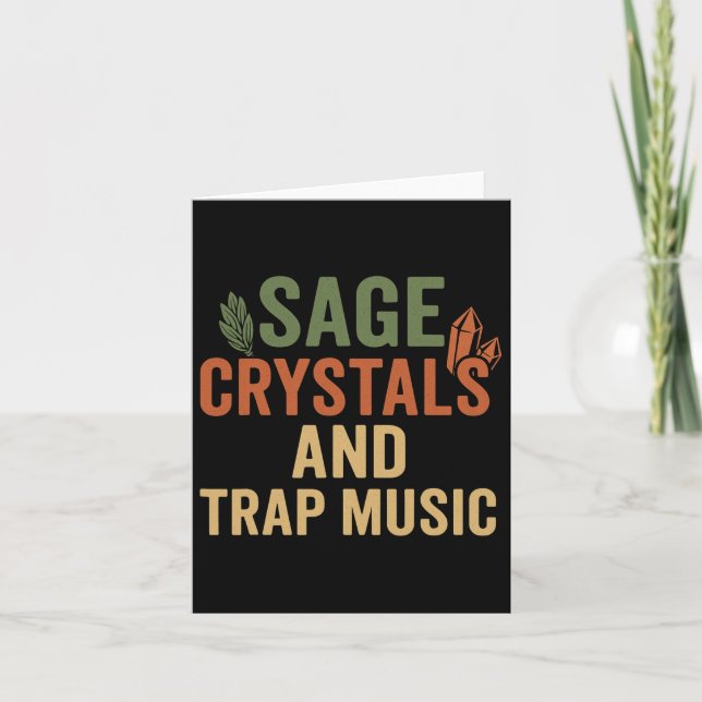 Sage Crystals svällning Music Kort (Framsida)