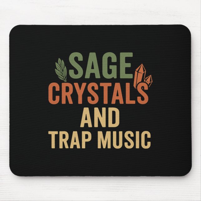Sage Crystals svällning Music Musmatta (Framsidan)