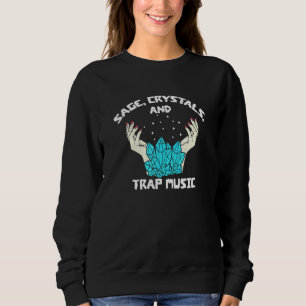 Sage Crystals Trap Music Witch Andlig Healer Li T Shirt