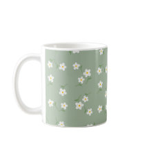 Sage Daisy Blommig Mugg | Handritad Botanisk