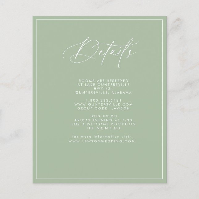 Sage Detaljerad Kort  (Framsida)