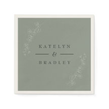 Sage Dream Bröllop Napkins