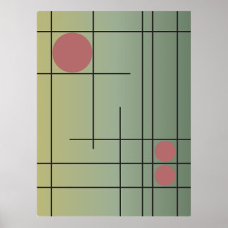 Sage Drift No. 1 — Modern geometrisk väggkonst Pos