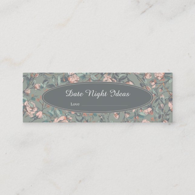 Sage Dusty Rose Bröllopsdusch Datum Nattidé (Framsida)