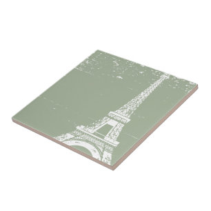 Sage Eiffel Torn keramiska plattor Kakelplatta