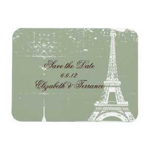 Sage Eiffel Torn Spara datadagnet Bröllop Magnet