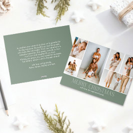 SAGE-Elegant för jul 6 Samlingsfotomeddelande Julkort