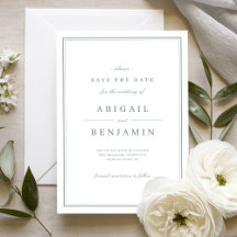 Sage Elegant gold classy minimalist save the date