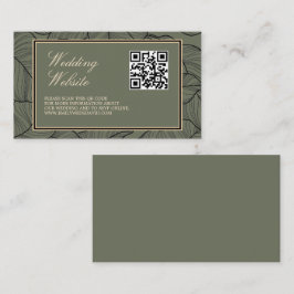 Sage Elegant QR-kod Klassisk Tilläggskort