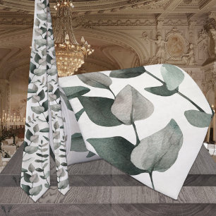 Sage & Emerald Grönt Eucalyptus Bröllop Slips