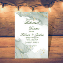 Sage ENMPLE SNYGGT Rehearsal Dinner INVITATIONS