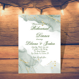Sage ENMPLE SNYGGT Rehearsal Dinner INVITATIONS Inbjudningar