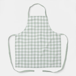Sage Farmhouse Gingham Apron
