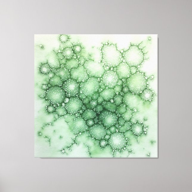 Sage Fenestrated Lichen Abstrakt - Organic Modern Canvastryck (Framsida)