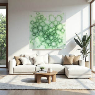 Sage Fenestrated Lichen Abstrakt - Organic Modern Canvastryck