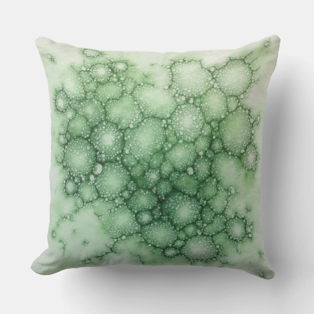 Sage Fenestrated Lichen Abstrakt - Organic Modern Kudde (Framsida)