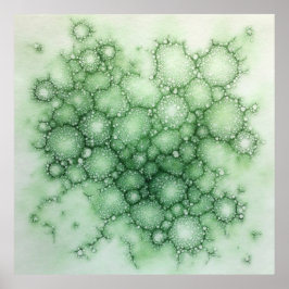 Sage Fenestrated Lichen Abstrakt - Organic Modern Poster