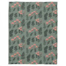 Sage Fern Fleece Blanket, stor 60 x 80 tum