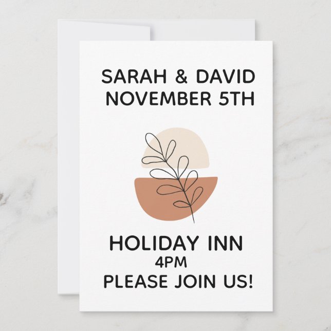 SAGE FLORAL CUSTOM WEDDING INVITATION INBJUDNINGAR (Framsida)