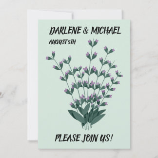 SAGE Floral custom wedding invitations Inbjudningar