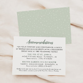 Sage Floral Hotellblocksinformation Tilläggskort