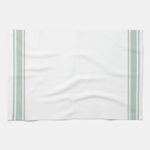 Sage Fransk Stil Rand Kitchen Tea Towel