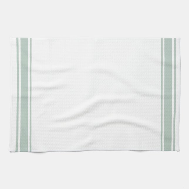 Sage Fransk Stil Rand Kitchen Tea Towel Kökshandduk (Horisontell)
