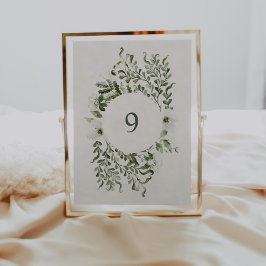 Sage Garden-Bordsnumrets bröllopsmottagningsskylt Inbjudningar