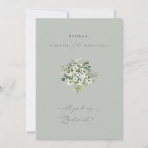 Sage Garden Bridesmaid Frieri inbjudan kort