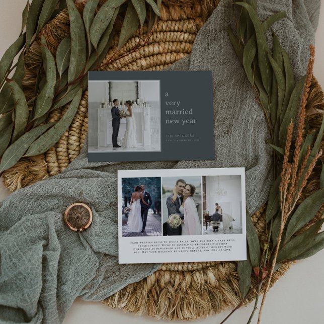 Sage Gift nytt år | Elegant bröllop Helgdag Julkort (Skapare uppladdad)