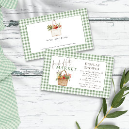 Sage Gingham Fresh Off Market Visning Shower Tilläggskort