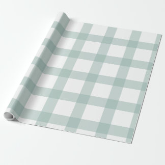 Sage Gingham Wrapping Papprare Presentpapper