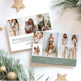 SAGE God jul chic 9 Collage Multi Photo Julkort