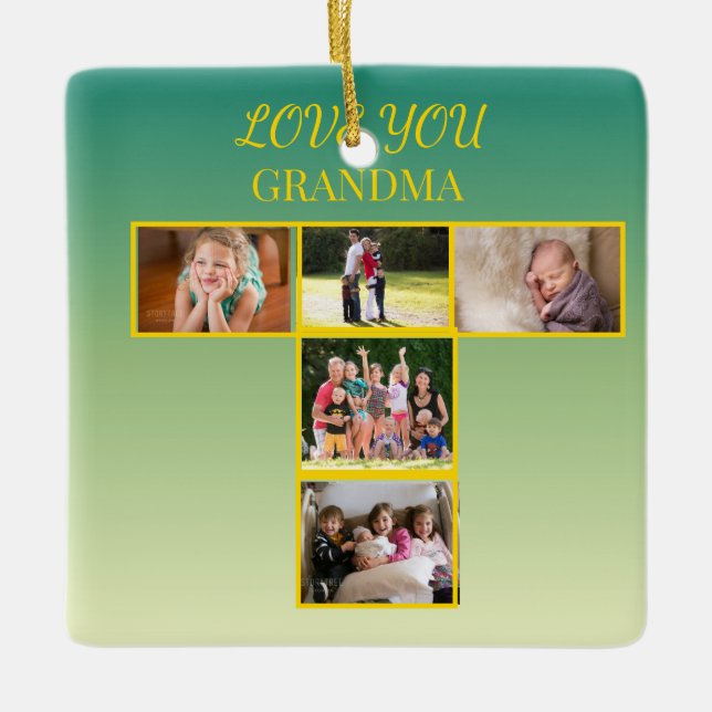 Sage Gold T-Collage Ornament Design (Framsida)